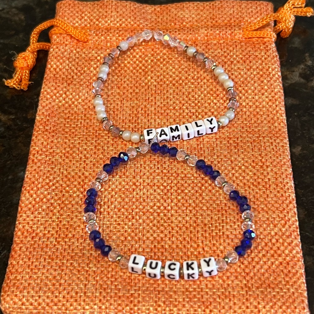 Chic Letter Bead Bracelets Set